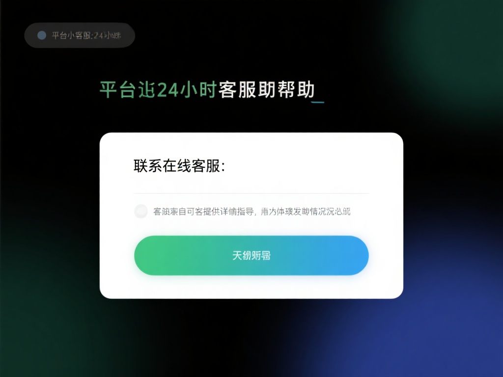 联系在线客服：如果无法自行解决，可以通过平台的24